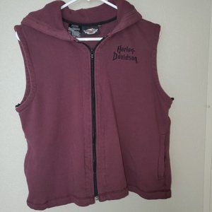 Harley Davidson Hoodie Vest with Pockets  XL